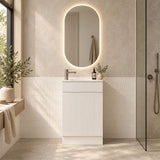 York Collection Free Standing Vanity Matt White 453x247x855mm Cabinet Only