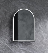 LED ARCH Series Shaving Cabinet Matt White 610x900x120mm