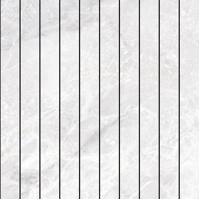 Alba White Strip Mosaic 28x298mm Strips 298x298mm