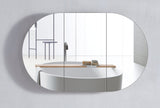 Amber Oval Shaving Cabinet Matt White 1500x900x116mm