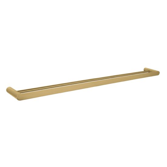 Bellino Brushed Yellow Gold 800mm Double Towel Rail