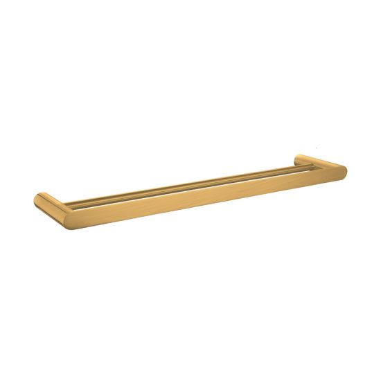 Bellino Brushed Yellow Gold 600mm DoubleTowel Rail