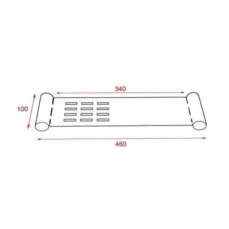 Esperia Matte Black Nickel Towel Shelf