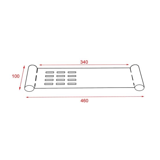 Esperia Gun Metal Grey Towel Shelf