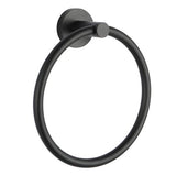 Pentro Matte Black Round Wall Mounted Round Hand Towel Ring