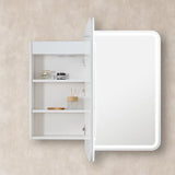 LED Austin Shaving Cabinet Matt White 900x750x150mm