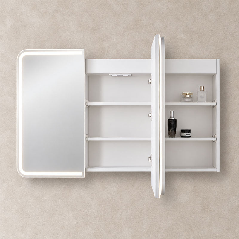 LED Austin Shaving Cabinet Matt White 1500x750x145mm