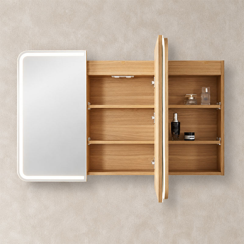 LED Austin Shaving Cabinet Rosewood 1200x750x145mm