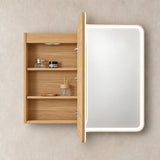 LED Austin Shaving Cabinet Rosewood 900x750x150mm