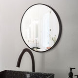 ROUND SHAPE BLACK FRAMED MIRROR 800*40mm