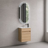 Blair Series Slimline Wall Hung Natural Timber 453x247x540mm CABINET ONLY