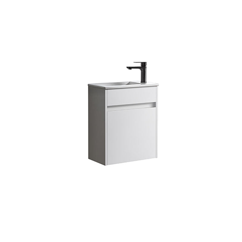 Blair Series Slimline Wall Hung Gloss White 453x247x540mm Vanity Set with Ceramic Top Basin