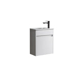 Blair Series Slimline Wall Hung Gloss White 453x247x540mm Vanity Set with Ceramic Top Basin