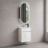 Blair Series Slimline Wall Hung Gloss White 453x247x540mm Vanity Set with Ceramic Top Basin