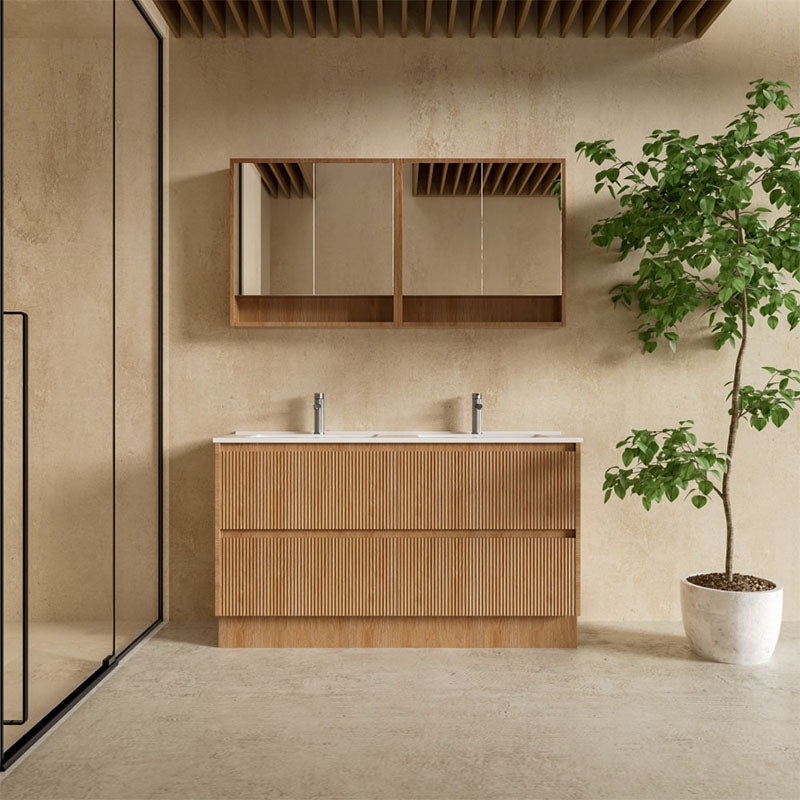 BONDI 1500 Floor Standing Vanity Double Bowls Cabinet Only 1480x450x850mm