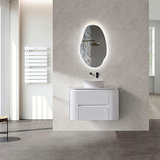 Bristol Series Wall Hung Single Bowl Matt White 1480x455x540mm Vanity with Flat Stone Top