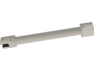 VERTICAL SUPPORT ARM BRUSHED NICKEL CUT TO REQUIRED SIZE 600mm long