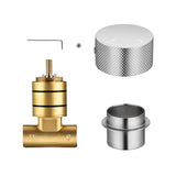 Round Progressive Wall Mixer Handle Brushed Nickel