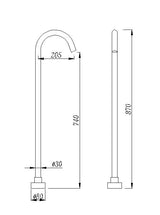 Pentro Brushed Nickel Free Standing Spout