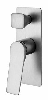 RUSHY Series Square Brushed Nickel Wall Mixer With Diverter(color up)