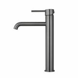 LUCID PIN Series Round Brushed Gun Metal Grey Tall Basin Mixer