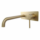 LUCID PIN Series Brushed Brass Wall Mixer With Spout(color up)