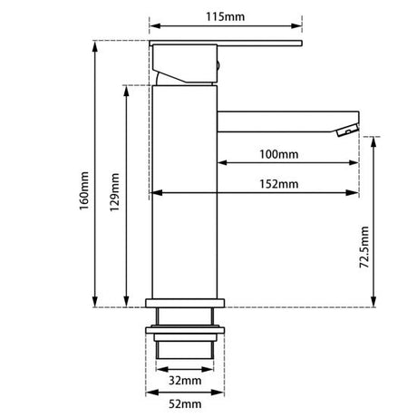 BLAZE Chrome Basin Mixer