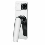 AU Square Chrome Shower/Bath Wall Mixer with Diverter