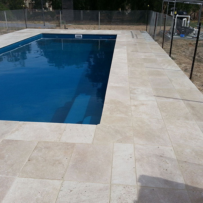 Travertine Classic Tumbled And Unfilled Paving 610x406x30mm