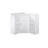 Corner Series (PC60) Gloss White 880x880x820mm Back to Corner CABINET ONLY