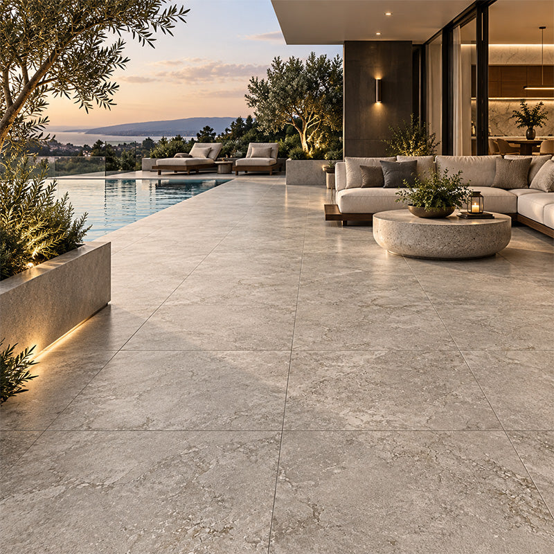 Travertine Cross Cut Sand Matt (In&Out) 600x600