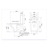 Cube Back to Wall Toilet 635x355x860mm