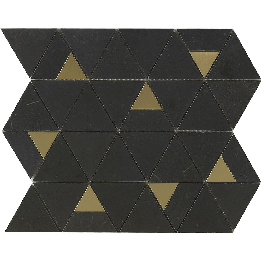 DECO PYRAMID NERO MARQUINA HONED 327X292