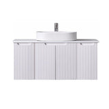 Duplex Collection Series Wall Hung Single Bowl Matt White 1480×455×520mm Vanity with Ceramic Slimline Top (UV31)