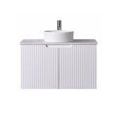 Duplex Collection Series Wall Hung Matt White 880×455×520mm Vanity with Ceramic Slimline Top (UV31)