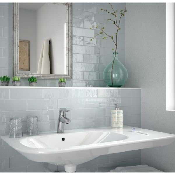 COTTAGE SUBWAY ASH BLUE GLOSS 75X300