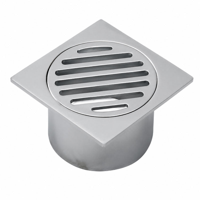 Square Waste 75mm/3" D45mm Chrome 85x85mm