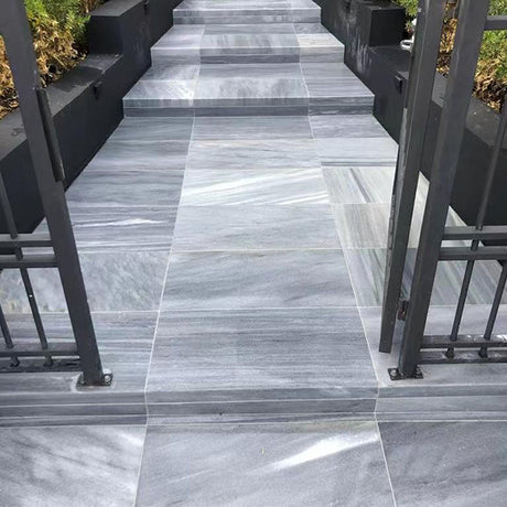 Marble Frozen Blue Sandblasted Dropface 800x400x20/60mm
