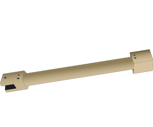 VERTICAL SUPPORT ARM BRUSHED GOLD CUT TO REQUIRED SIZE 600mm long