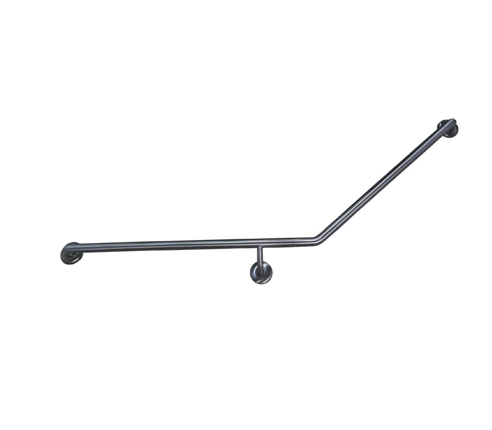MOBI CARE Disabled Curved Grab Rail in Matte Black - RH Facing Toilet ...