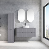 Elena Series Wall Hung Urban Grey 1180x455x540mm Vanity with Flat Stone Bench Top Only