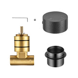 Round Progressive Wall Mixer Handle Gun Metal Grey