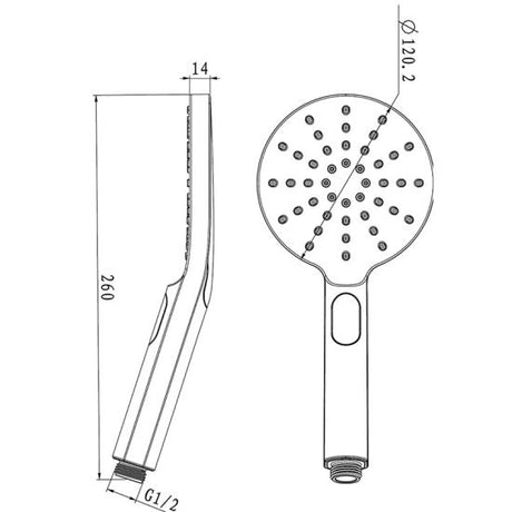 Pentro Round Chrome ABS Sprayer Head