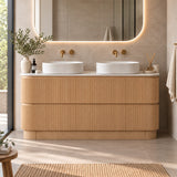 Kingsley Series Free Standing Vanity Coastal Oak Double Bowl 1480x455x855mm Cabinet Only