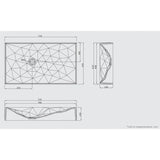 Kristall Above Counter Basin Glossy Bathroom Wash Basin Sani-Quartz Composite High-end White 715x415x130mm