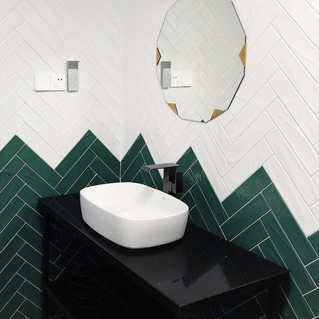 LODGE SUBWAY MATT WAVY WHITE 75X300