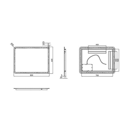 Lumi Touchless LED Mirror 800x600mm