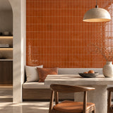 Lunar Gloss Porcelain Subway Tiles (Kiln variation) Brown 75x230mm