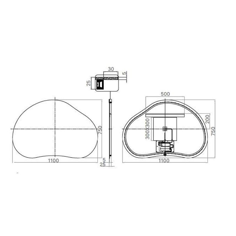 LED Lyra Mirror 1100x750mm
