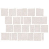 Misto Stone White Matt Tumbled Mosaic 296x396